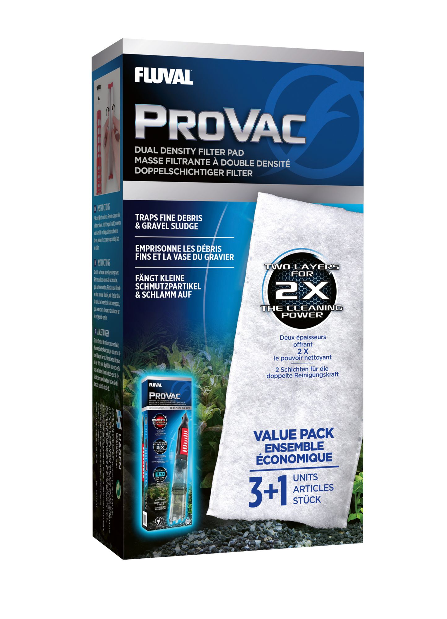 Akv.filter Fluval Pro Vac+ filtripadi (4tk)