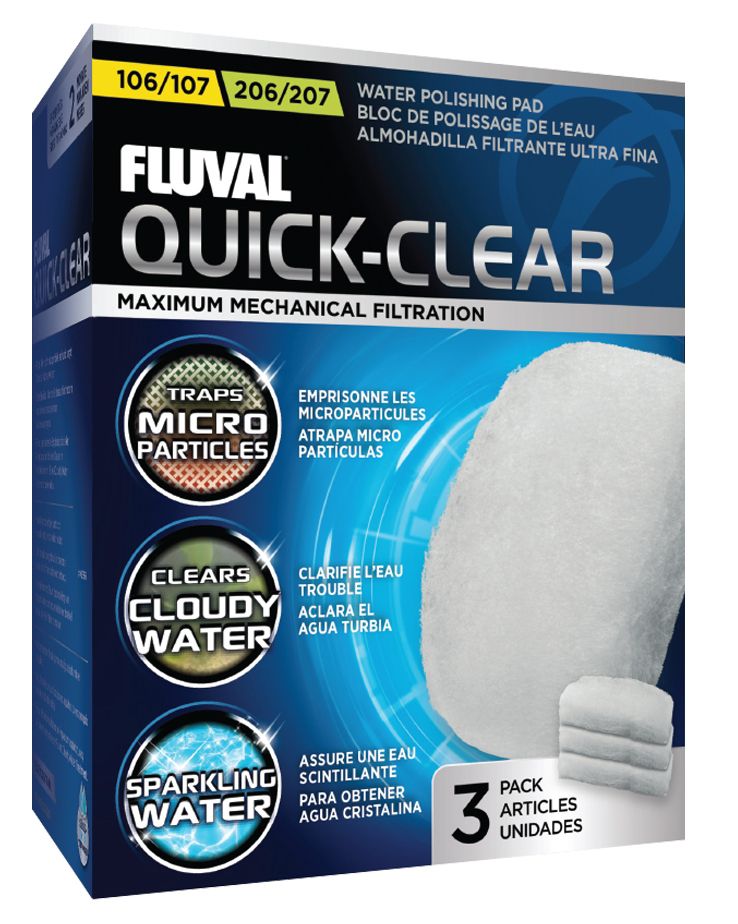 Fluval 105-205 Fine Filter Pad 3pcs-V