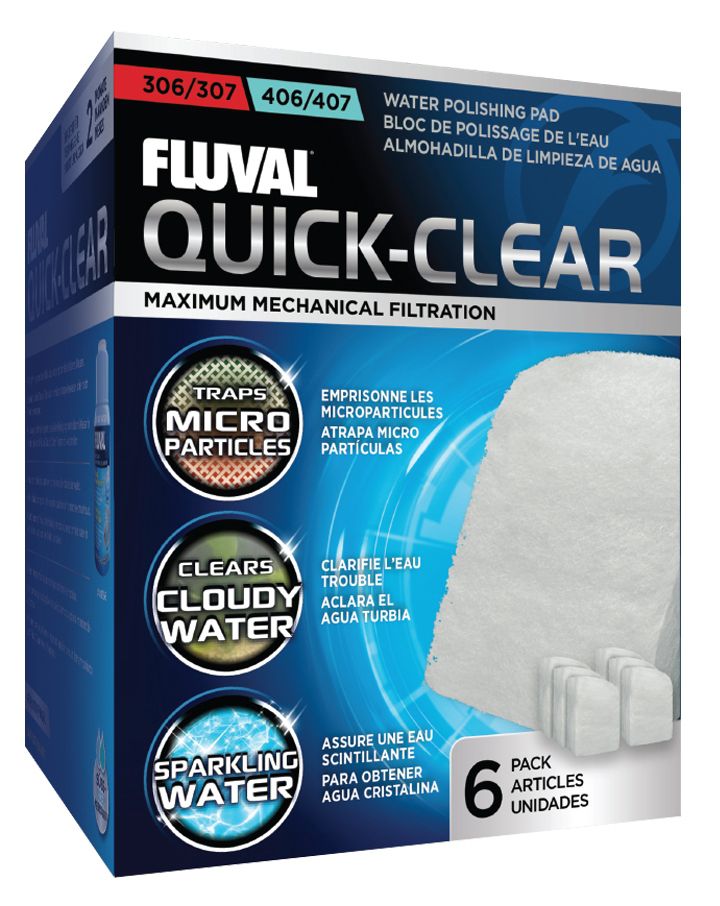 Fluval 305-405 Fine Filter Pad 6pcs-V