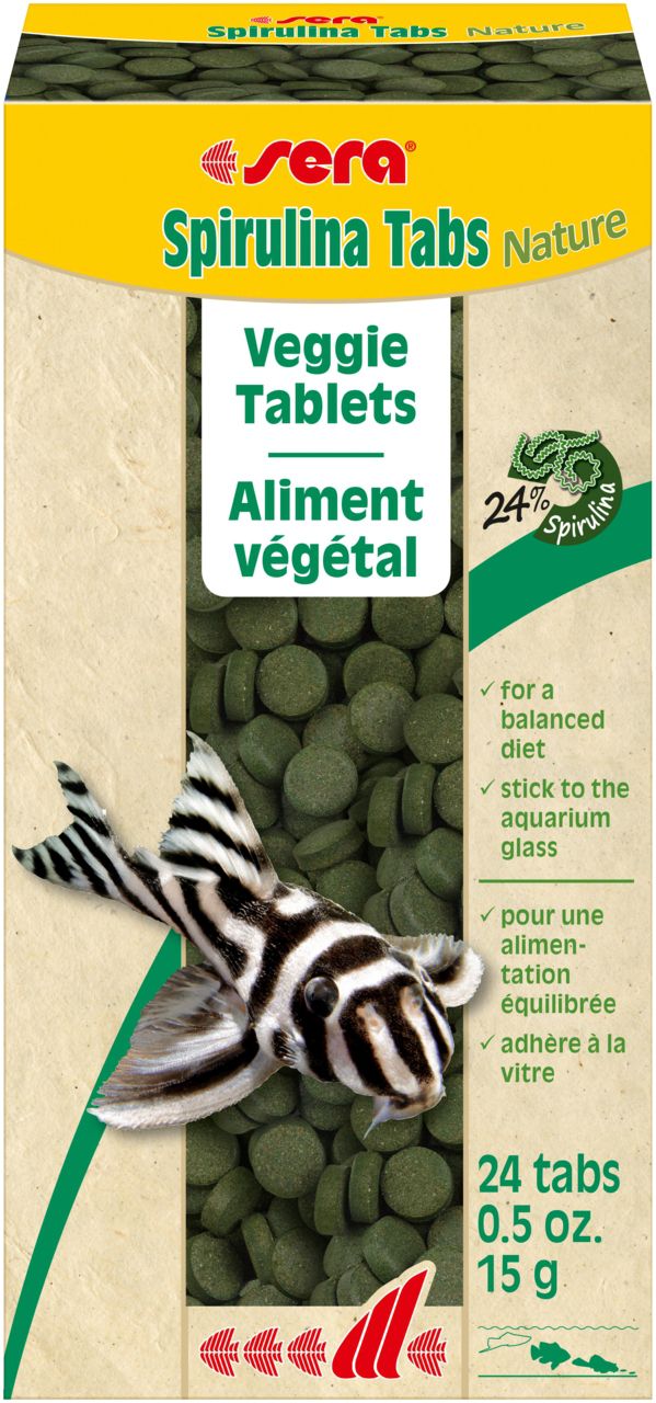 Sera Spirulina Tabs Nature 24tab/15g (merevetikad tabl. kaladele)