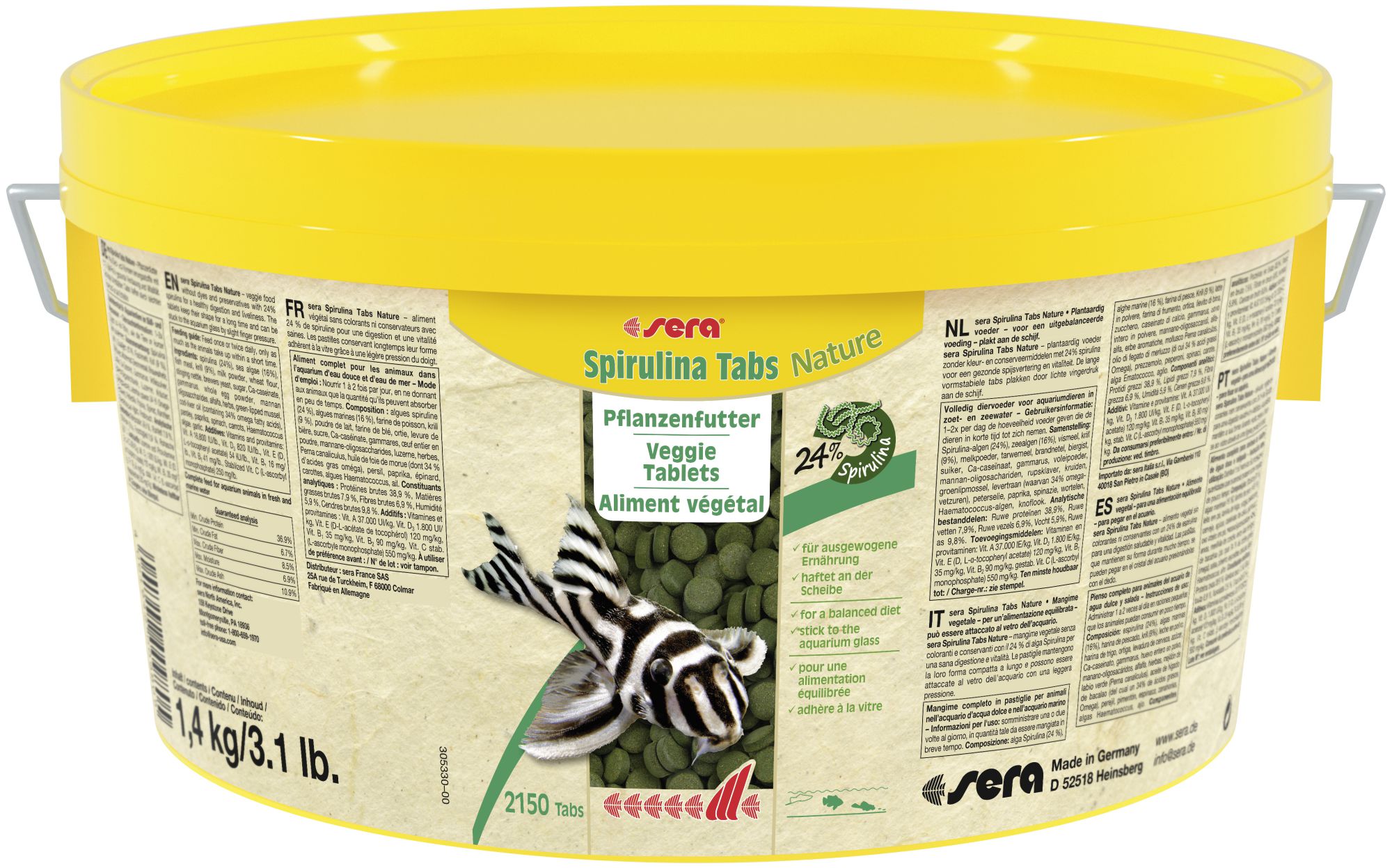 Sera Spirulina Tabs Nature 2,200ml/1.4kg