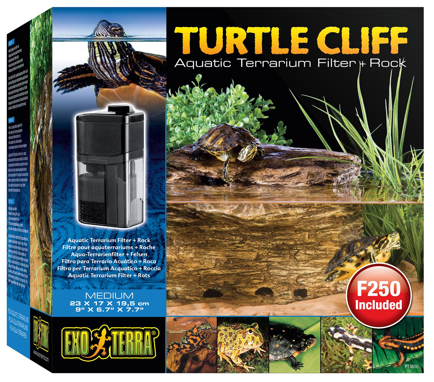 Terraariumi dekor Turtle Cliff M+Repti Clear F250