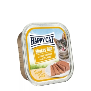 Happy Cat Duo Menu Rind & Kaninchen 16x100g