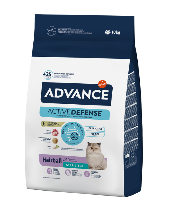 Advance Cat Sterilized Hairball Turkey&Barley 10kg