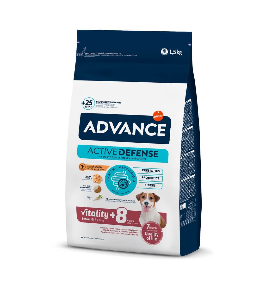 Advance Dog Mini Vitality Senior Chicken&Rice 1,5kg