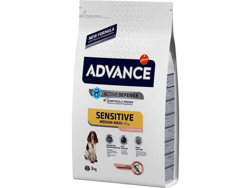 Advance Dog Sensitive Salm&Rice Medium/Maxi 3kg