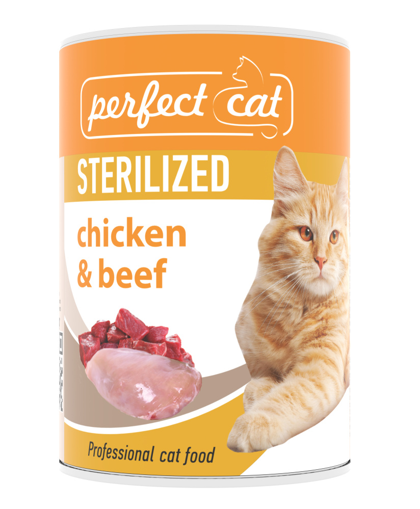 Perfect Cat Sterilized Chicken&Beef kons 6x400g