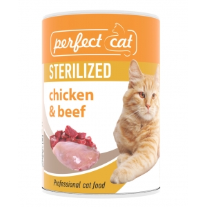 Perfect Cat Sterilized Chicken&Beef kons 6x400g