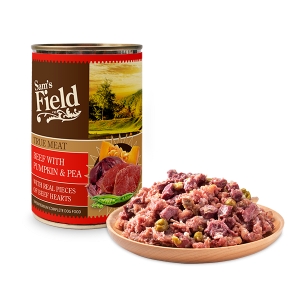 Sam's Field beef with pumpkin & pea konserv koertele 400g