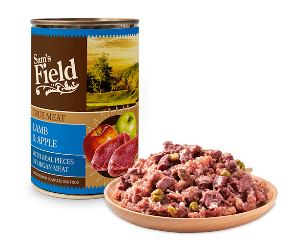 Sam's Field Lamb meat & apple konserv koertele 400g