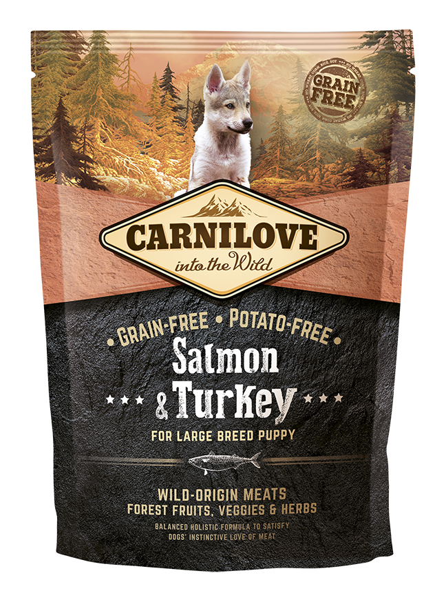 CarniLove Salmon & Turkey for Large Breed Puppies koeratoit 1,5 kg