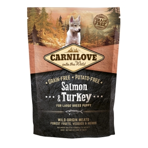 CarniLove Salmon & Turkey for Large Breed Puppies koeratoit 1,5 kg