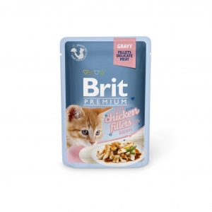 Brit Premium Chicken Fillets in Gravy märgtoit kassipoegadele 85g