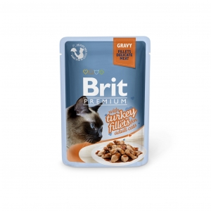 Brit Premium Turkey Fillets in Gravy märgtoit kassidele 85g