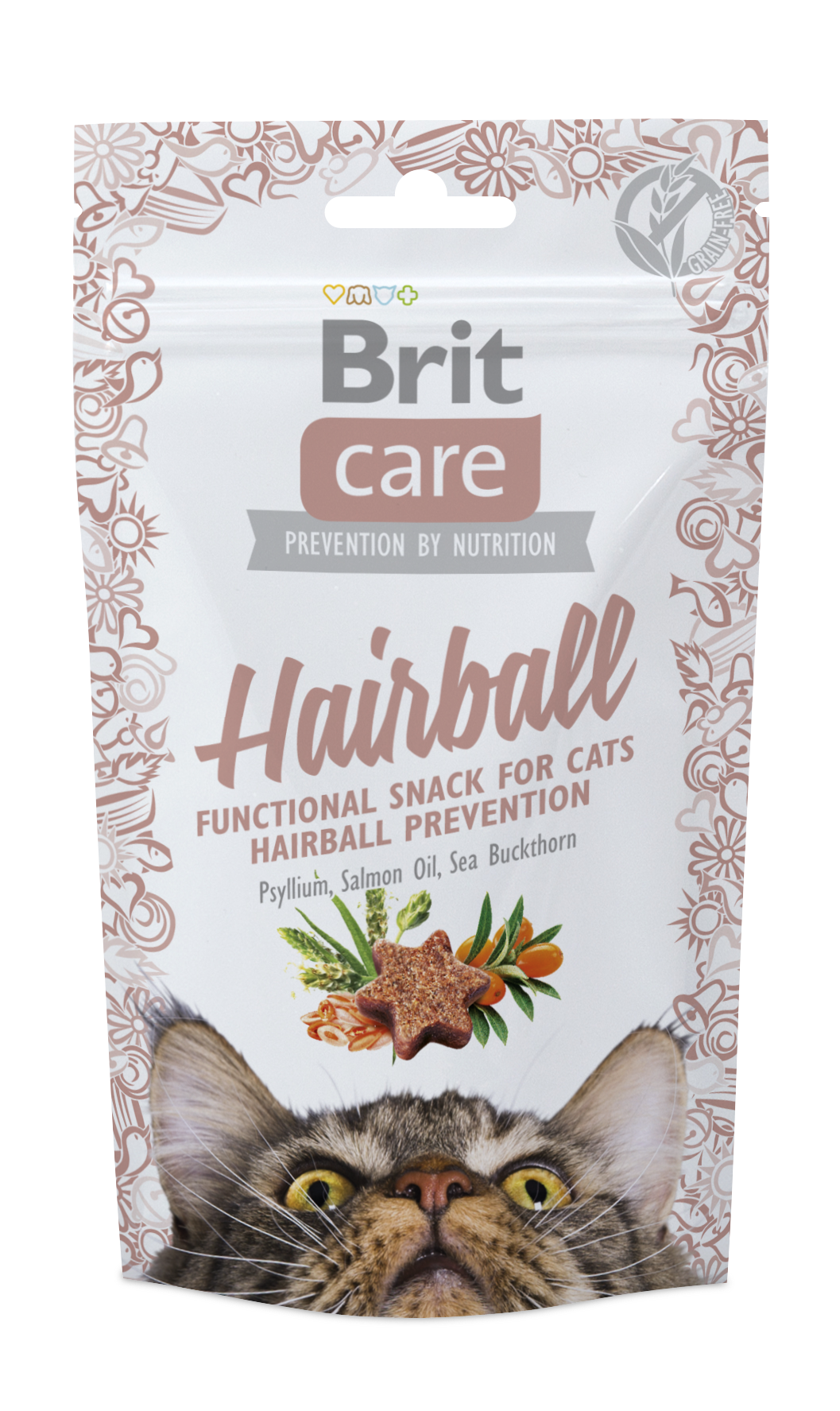 Brit Care Cat Snack Hairball maiused kassile 50g