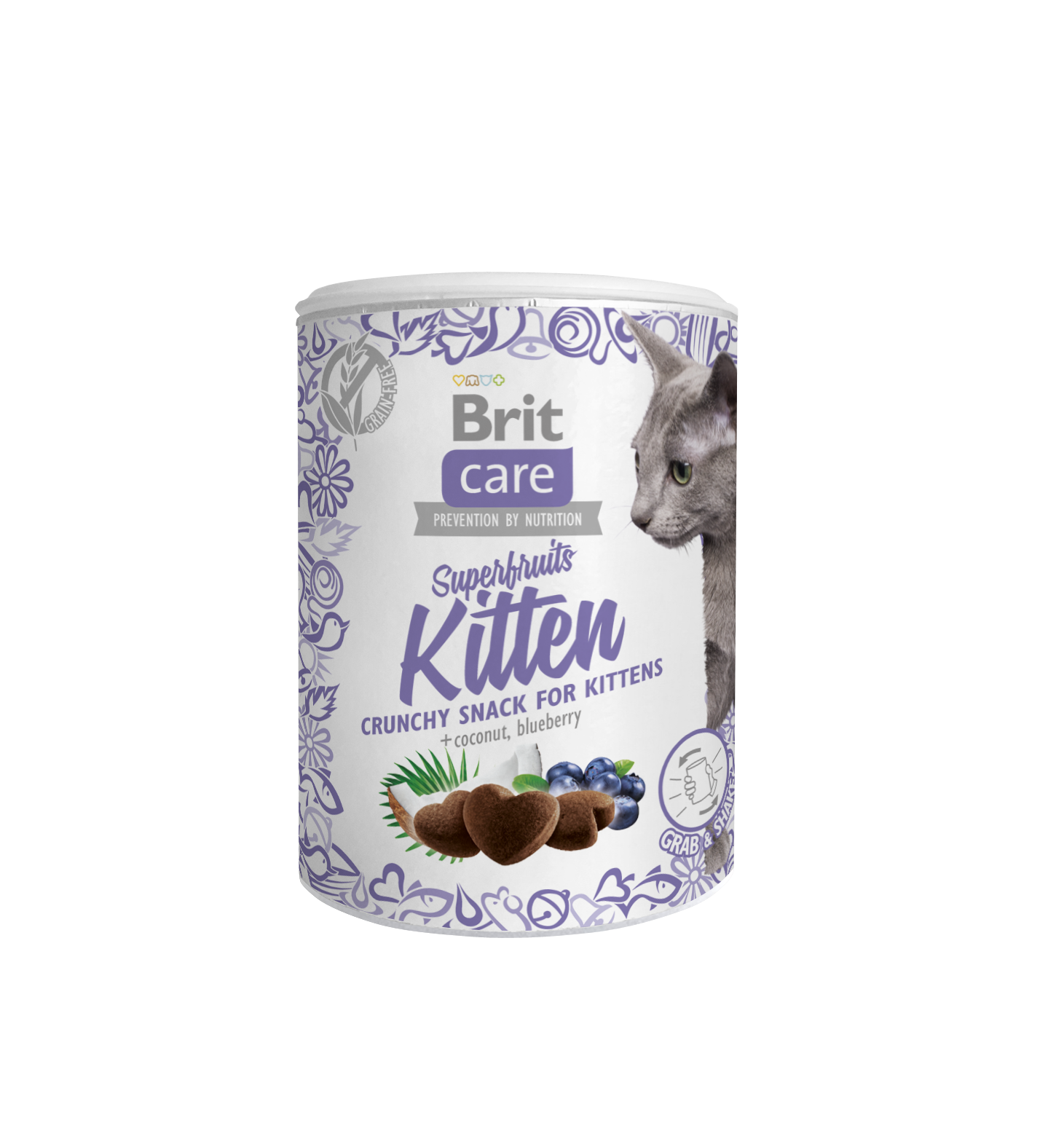 Brit Care Cat Snack SuperFruits Kitten maiused kassipoegadele 100g