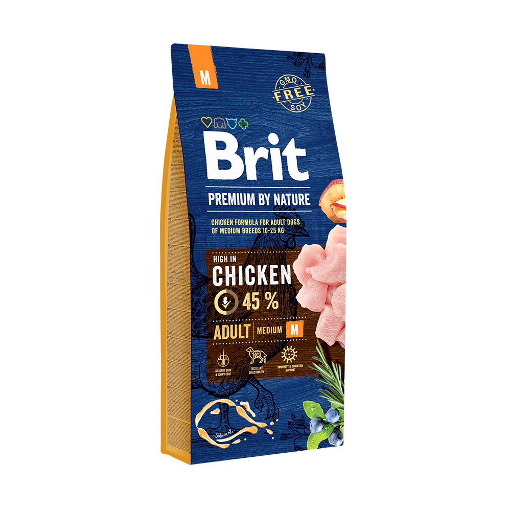 Brit Premium by Nature Adult M koeratoit 15 kg