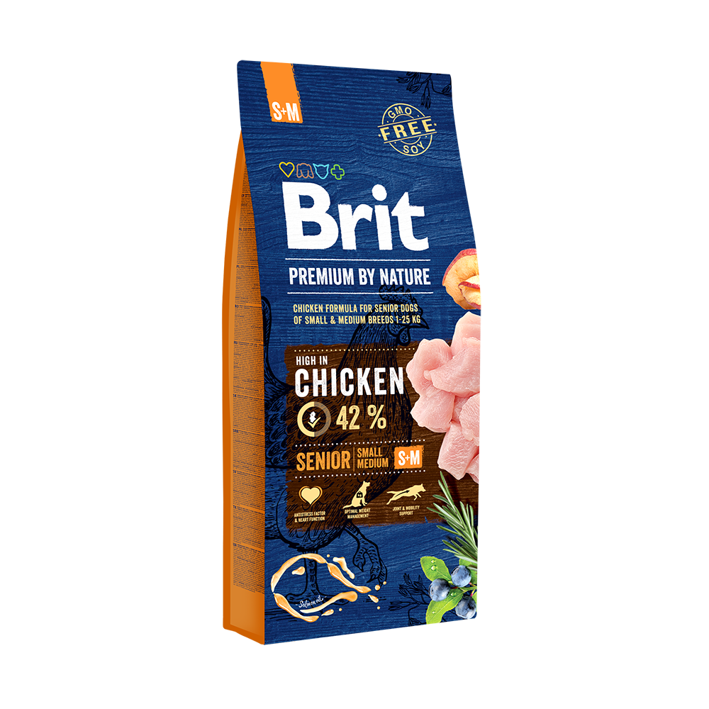 Brit Premium by Nature Senior S+M koeratoit 15 kg