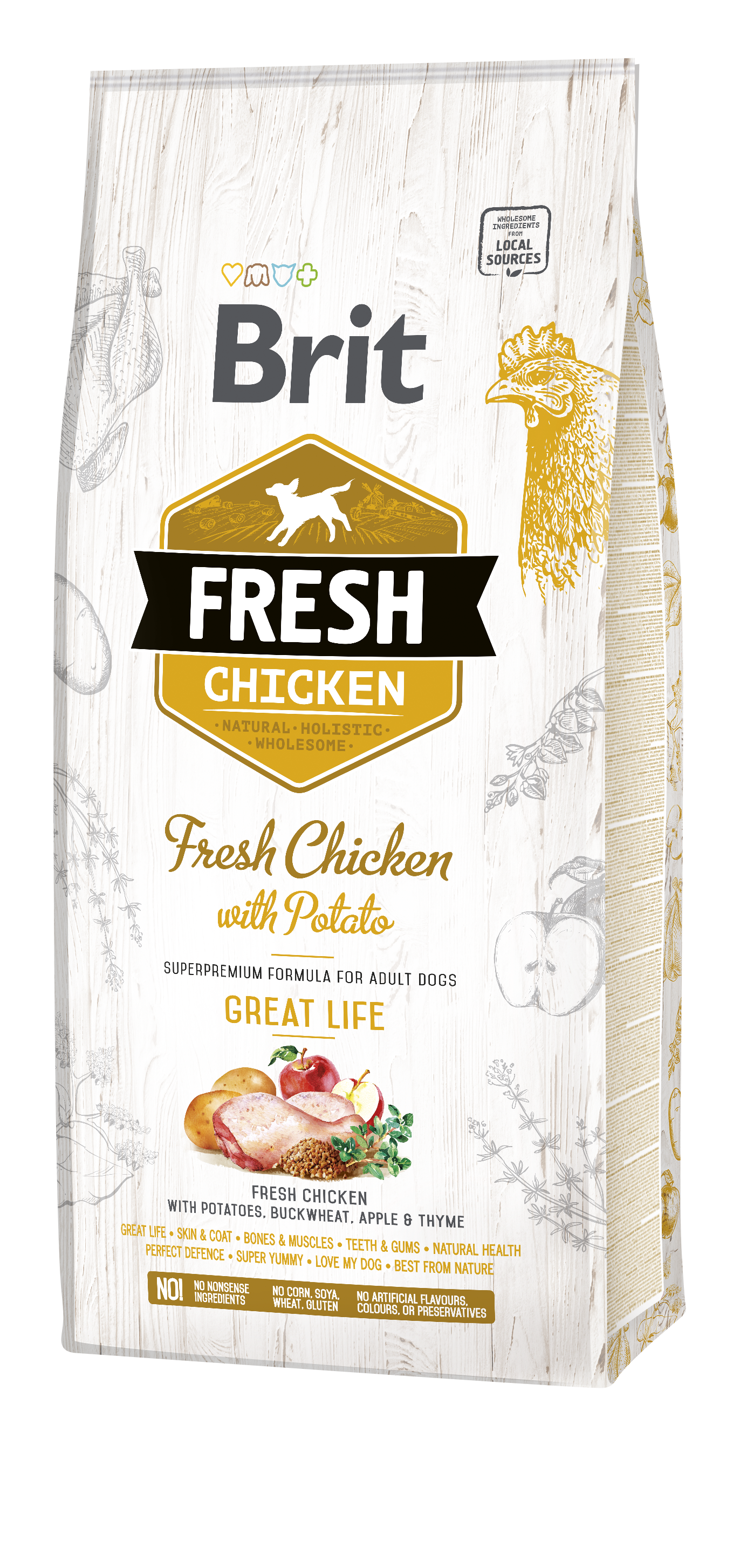 Brit Fresh Chicken with Potato Adult koeratoit 12 kg