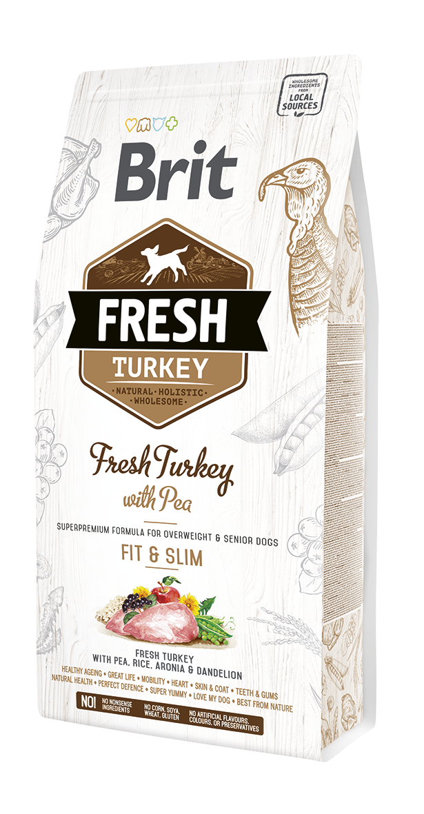 Brit Fresh Turkey &  Pea Adult Fit &  Slim koeratoit 2,5 kg