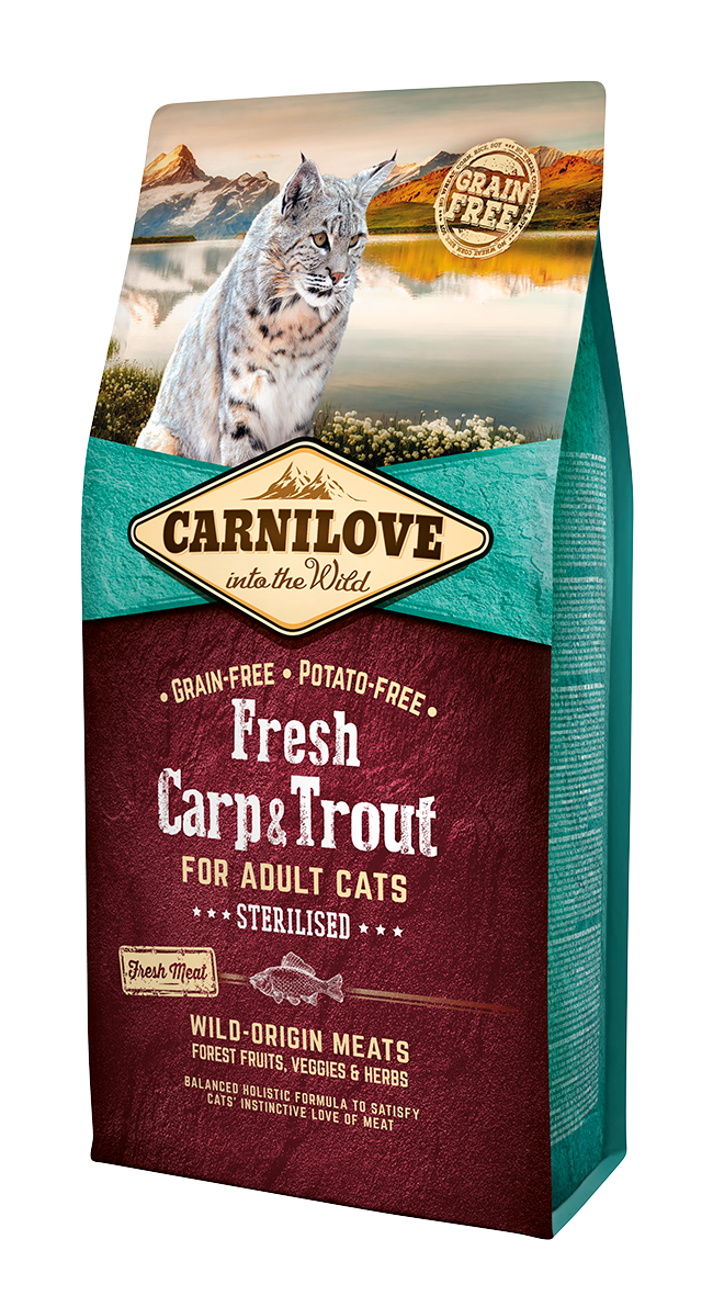 CarniLove Fresh Carp & Trout for Sterilised kassitoit 6 kg