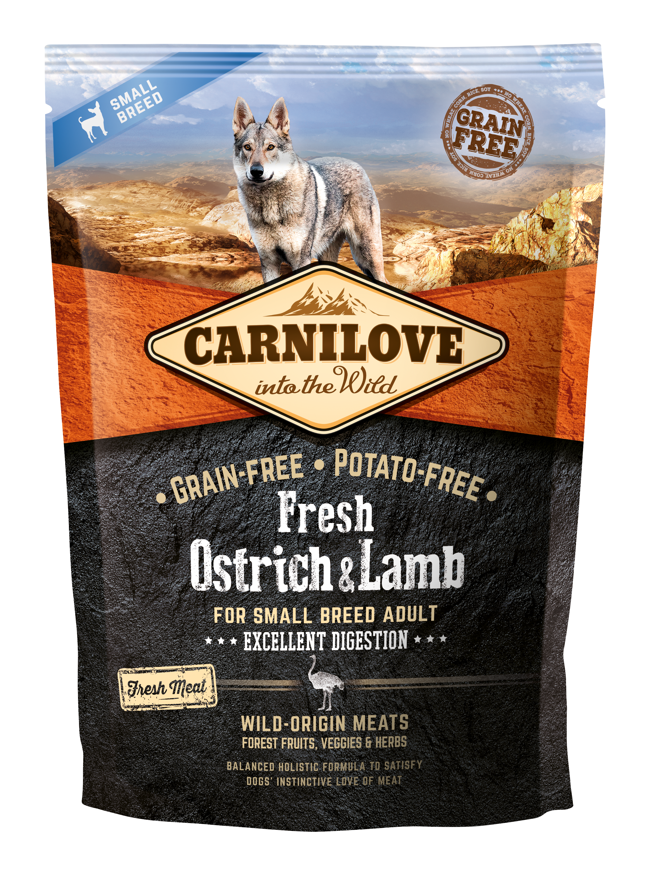 CarniLove FRESH Ostrich & Lamb S Ad 1.5 kg