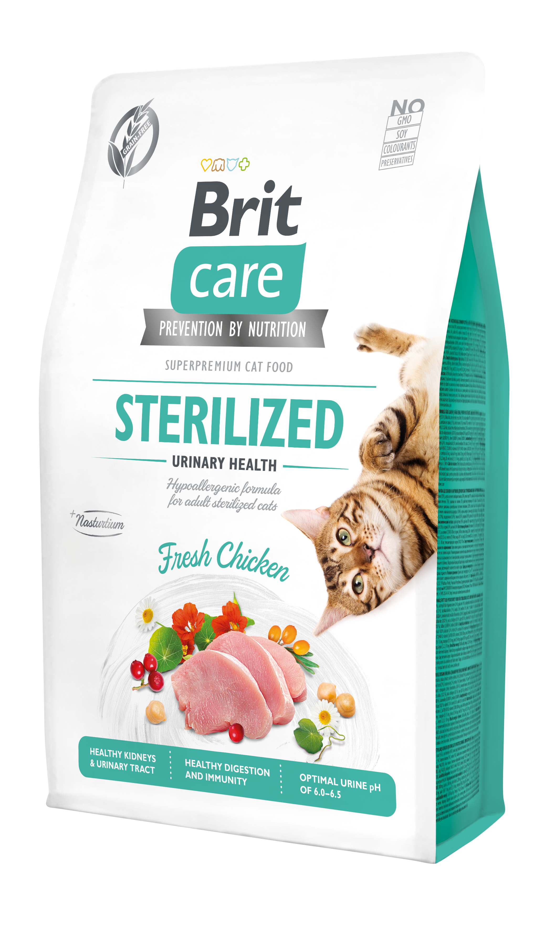 Brit Care Cat Grain-Free Sterilized Urinary Health kassitoit 2 kg