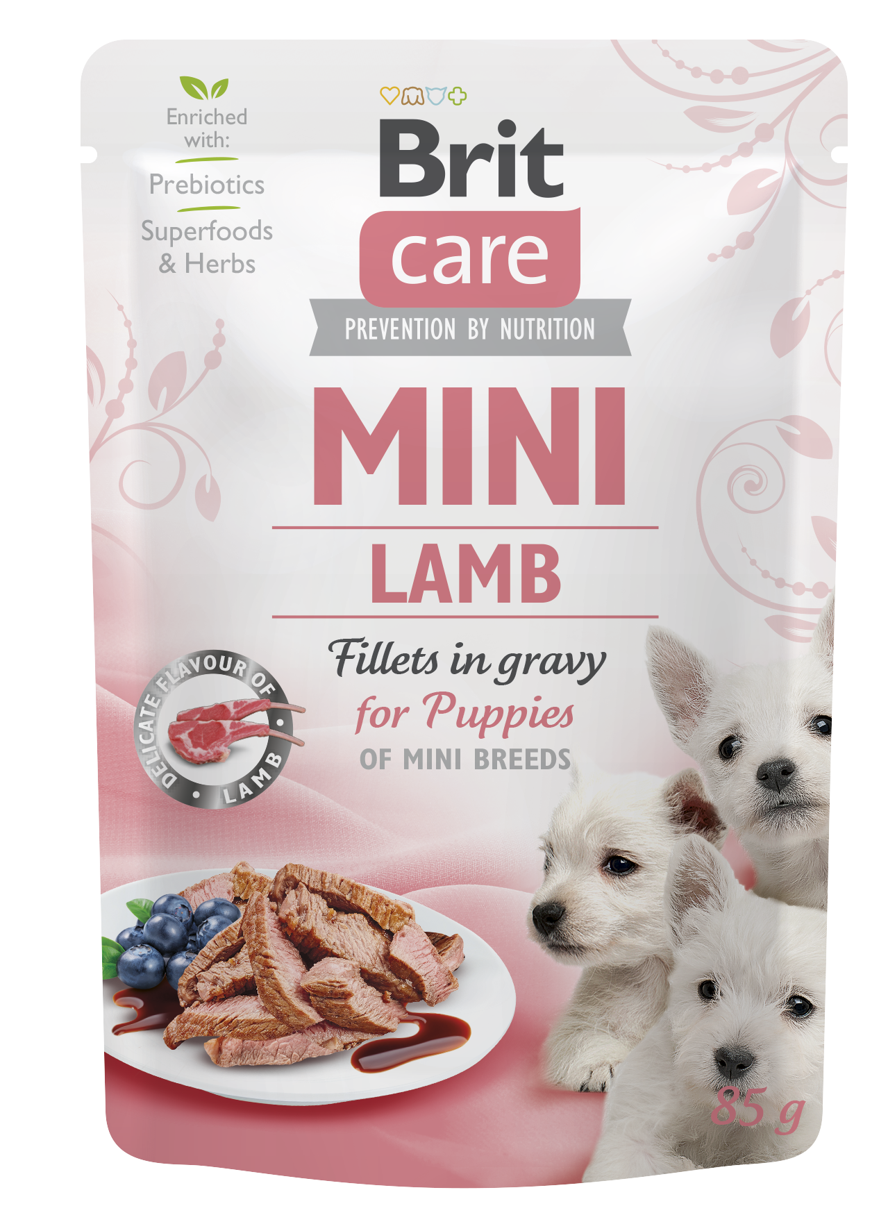 Brit Care Mini pouch puppy lamb fillets gravy einekotike kutsikatele 85g