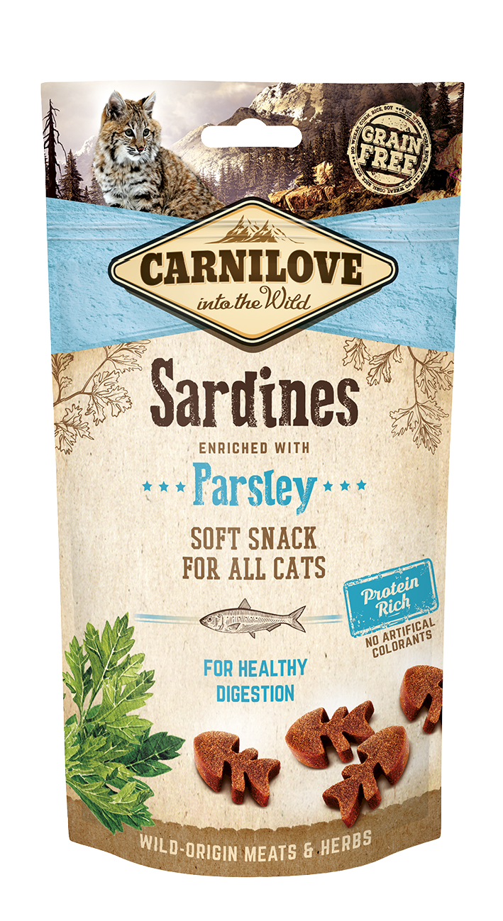 Carnilove Cat Snack Sardine with parsley närimismaiused kassile 50g