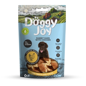 Doggy Joy Rabbit ears with chicken närimismaiused kutsikale 90g