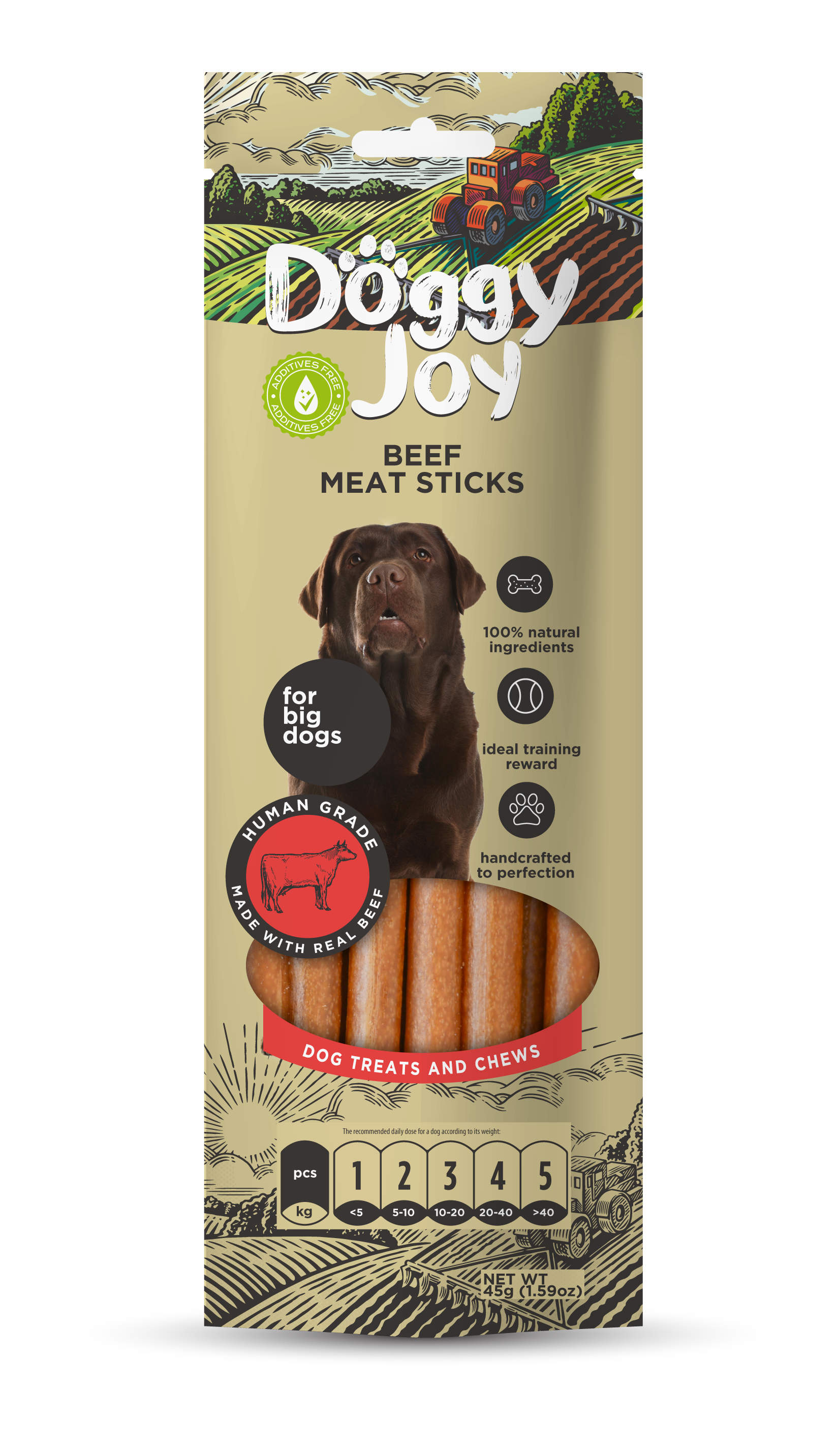 Doggy Joy Meat sticks beef närimismaiused koertele 45g