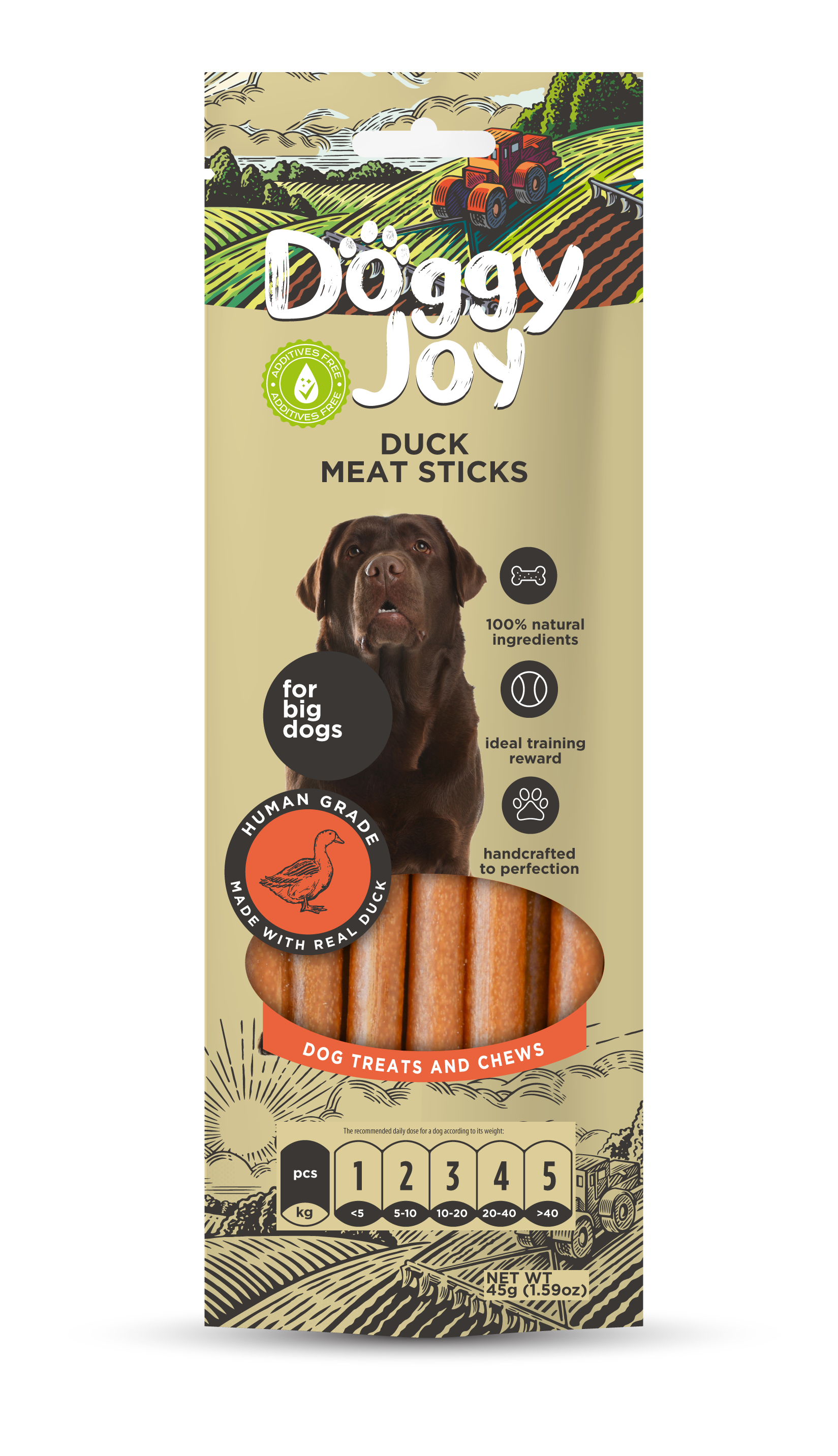 Doggy Joy Meat sticks duck närimismaiused koertele 45g