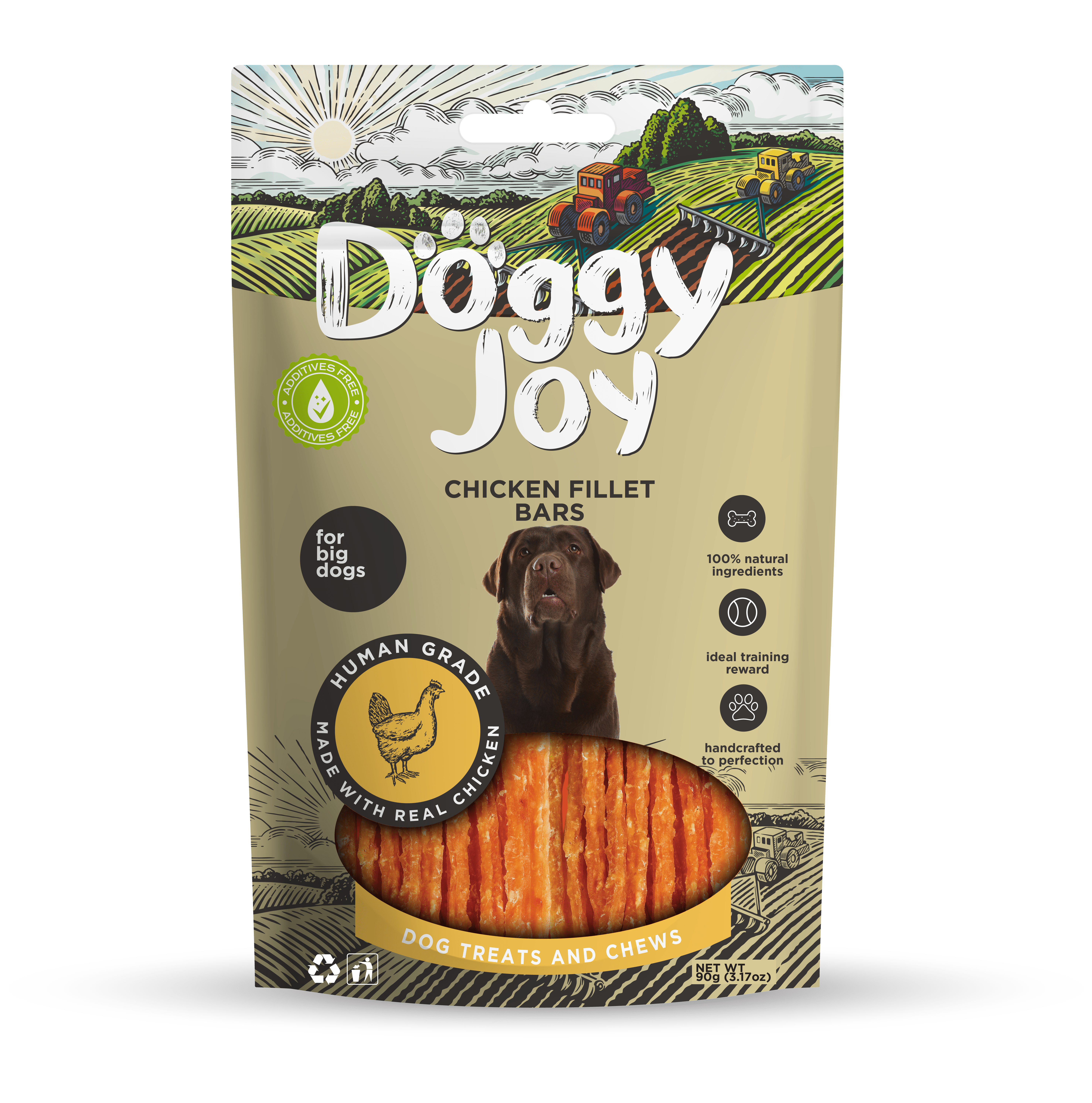 Doggy Joy Chicken fillets bars närimismaiused koertele 90g