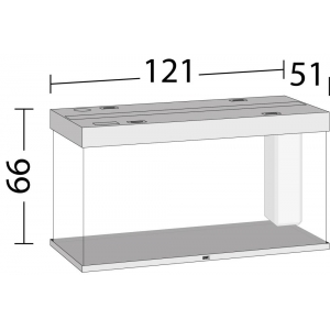 Akvaarium Rio 350 LED black (must-350L)