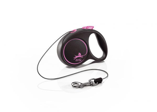 FLEXI Black Design XS cord 3m pink