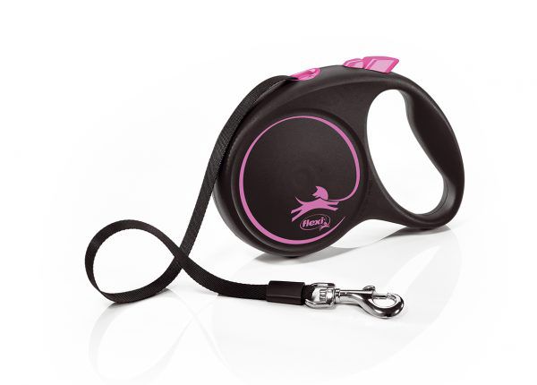 flexi Black Design M Tape 5m, black/ pink