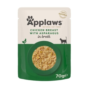 Applaws Natural Wet Cat Food, Chicken and Asparagus Pouch 70g