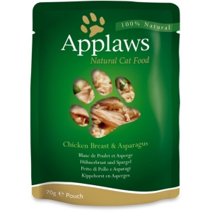 Applaws Natural Wet Cat Food, Chicken and Asparagus Pouch 70 g