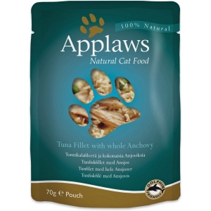 Applaws Natural Wet Cat Food, Tuna Fillet with Anchovy in Broth 70 g