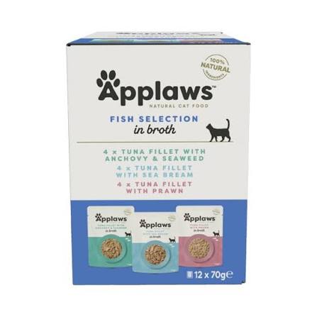 Applaws Natural Wet Cat Food, Fish Selection 12x70g