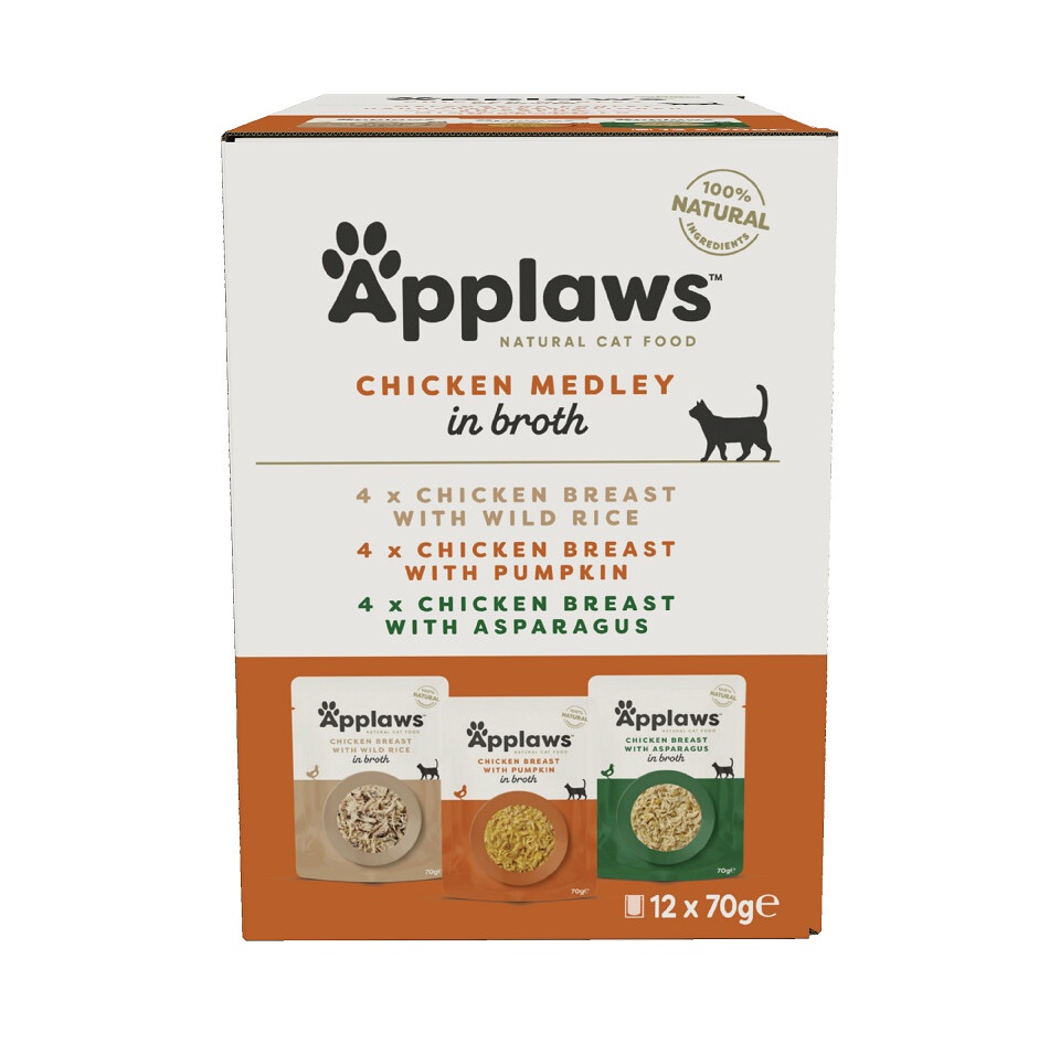 Applaws Natural Wet Cat Food, Chicken Selection 12 x 70 g