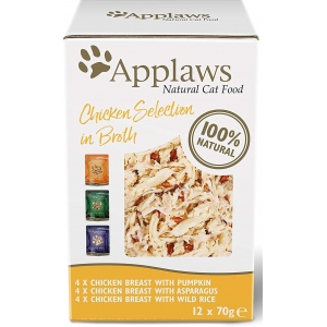 Applaws Natural Wet Cat Food, Chicken Selection 12 x 70 g