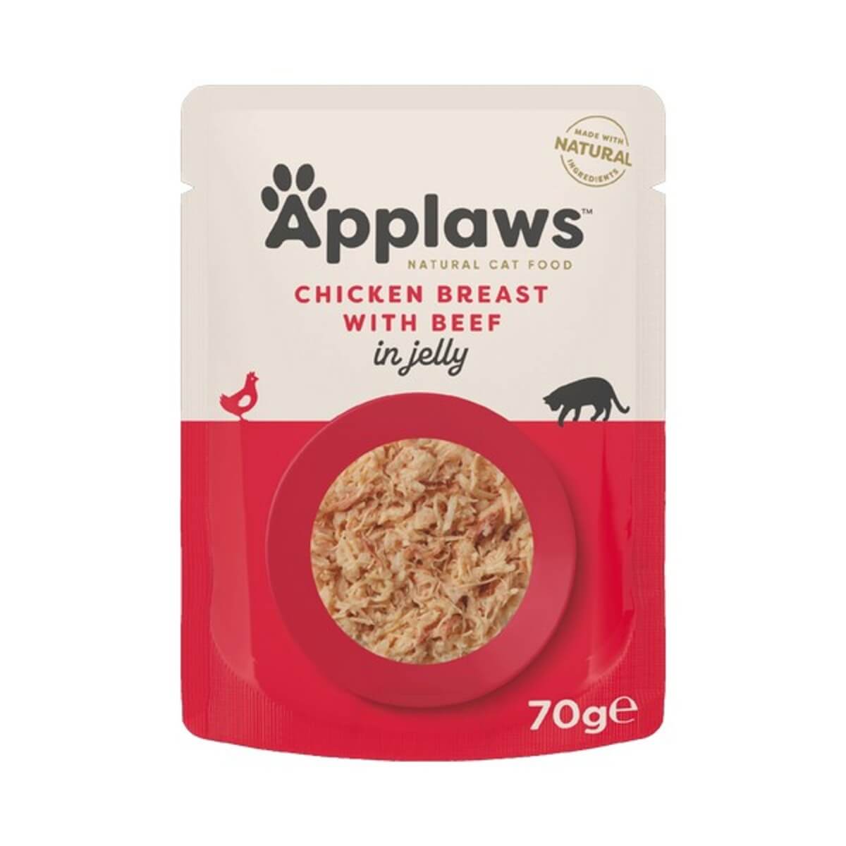 Applaws einekotike kassidele, kana/veis želees 70g