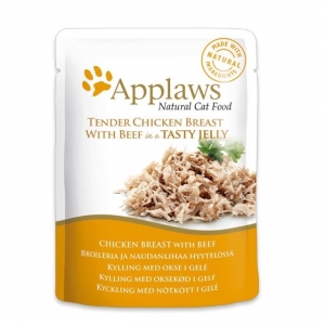 Applaws Natural Cat Food, Chicken with Beef in Jelly 70 g