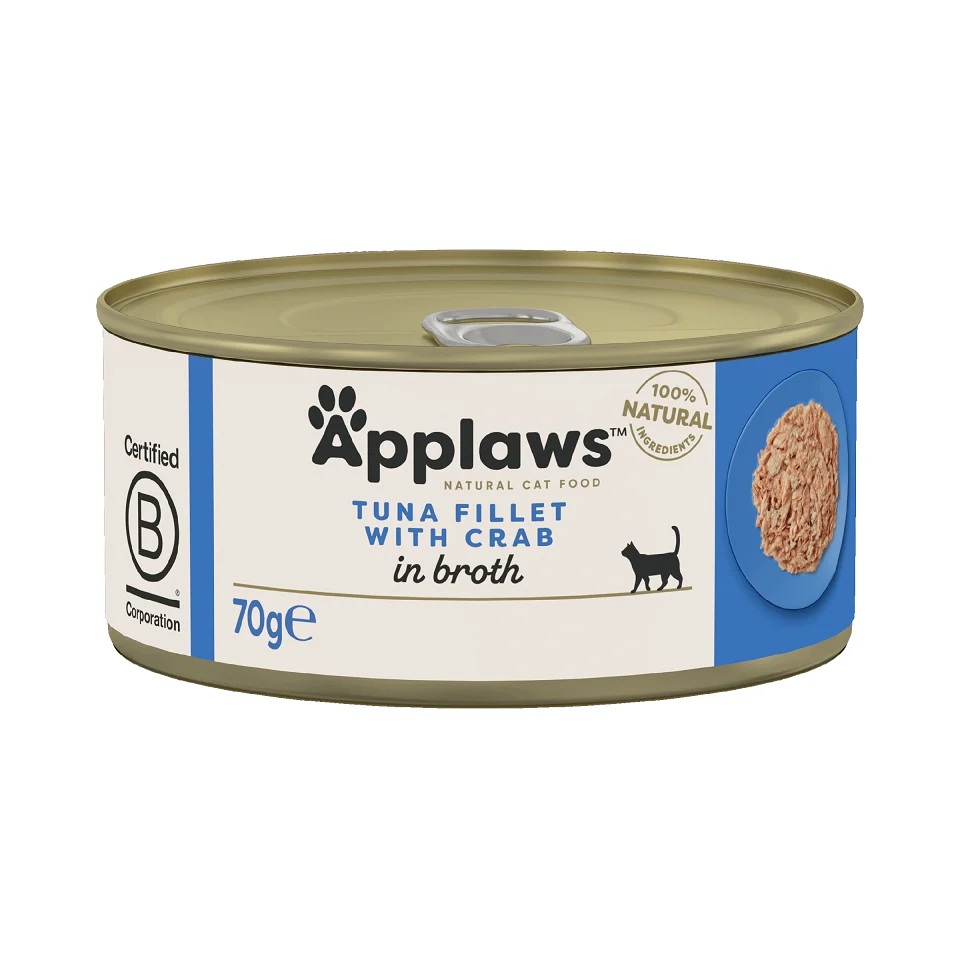 Applaws kassi konserv tuunikala/krabi 70g