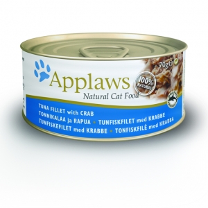 Applaws Natural Wet Cat Food, Tuna with Crab 70 g