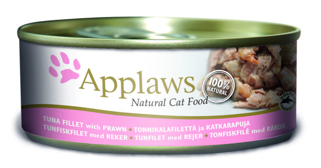 Applaws Natural Tuna Fillet with Shrimps 156 g