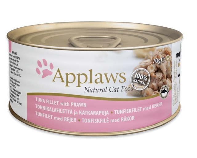 Applaws Natural Tuna Fillet with Shrimps 70 g