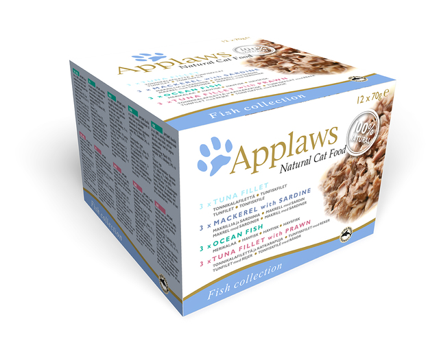 Applaws Natural Wet Cat Food, Multipack Fish Selection 12x70 g