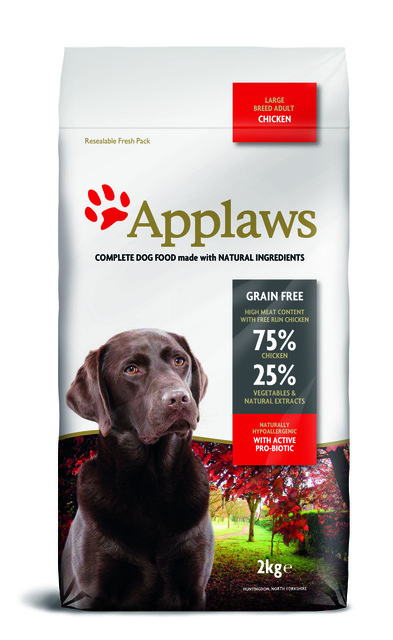 Applaws Natural, Complete and Grain Free Dry Dog Food for Adult and Large Breed Dogs, Chicken, 2 kg